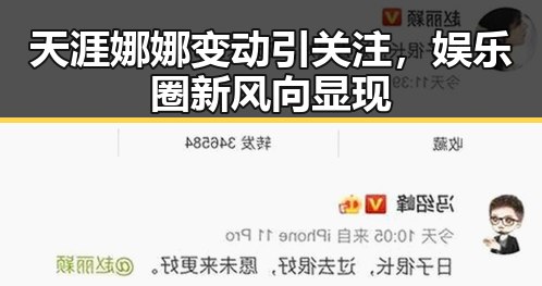 天涯娜娜变动引关注,娱乐圈新风向显现